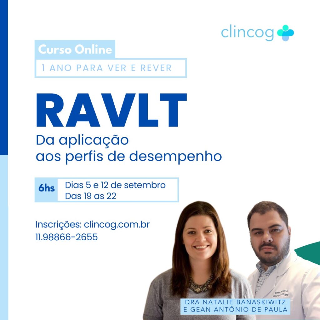 Curso RAVLT - Da aplicação aos perfis de desempenho | Clincog Mais